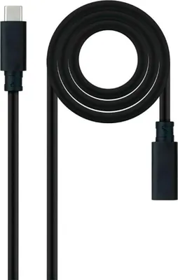 Produktbild von Nanocable 10.01.4500, 0,5 m, USB C, USB C, USB 3.2 Gen 2x2, 20 Gbit/s, Schwarz