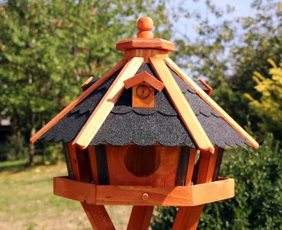 Produktbild von Vogelhaus schwarz Typ 23 aus Holz 47x33 cm NEU