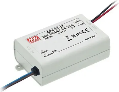 Produktbild von MEANWELL APV-25-24, LED Installationsnetzteil, 25,2W 24V 1,05A CV