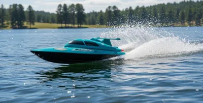 Produktbild von RC 2,4 Ghz. Speedboot BARRACUDA X2 ferngesteuertes Schiff Boot Rennboot RTR