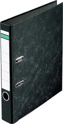 Produktbild von Ordner A4 Wolkenmarmor grüner Balken 50mm schwarz