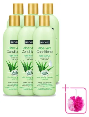 Image de 6 flacons de revitalisant Sence à l'aloe vera - Hydratant - 400 ml - Pack économique - 6 pièces