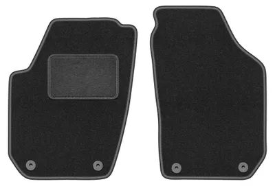 Productafbeelding van Velours voormatten voor Skoda Fabia II 2007-2014 (hatchback/stationwagen) – 2-delig, grafiet, op maat – Wielganizator LUX