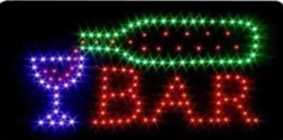 Produktbild von LED Leuchtschild "GEÖFFNET" OPEN Reklame Werbung Bar 40x30 cm Neon Effekt