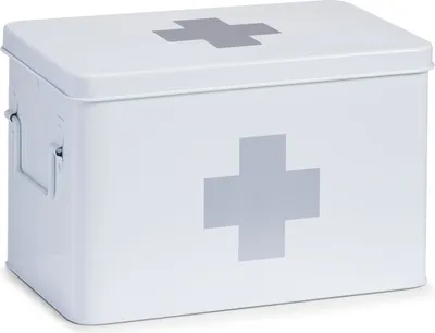Produktbild von Zeller Medizin-Box, Metall, weiß 32x19,5x20