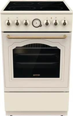 Zdjęcie produktu dla Gorenje GECS5B70CLI, Kuchenka wolnostojąca, Beżowy, Obrotowy, Górna przednia strona, Metal, Ceramiczna