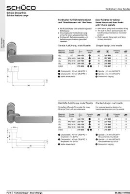 Produktbild von Schüco Türdrücker RAL 9005 schwarz, Halbgarnitur 240153