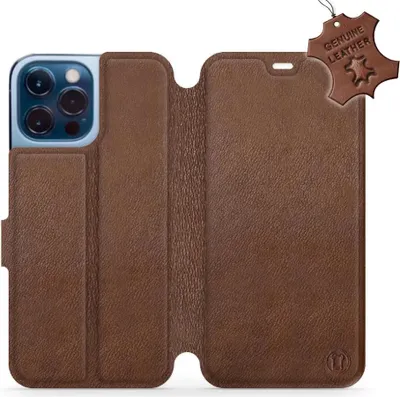 Produktbild von Echtleder Handyhülle für iPhone 13 Pro Max, Mobiwear Leather, Braun