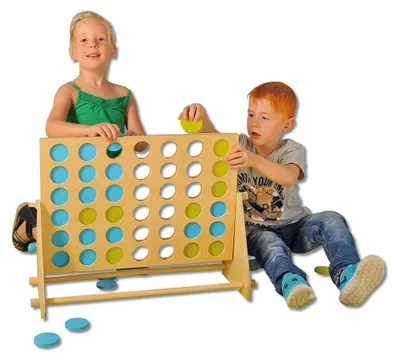 Immagine prodotto di BS Toys 4 in a row XL gioco da tavolo in legno 57cm - da 6 anni