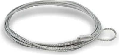 Produktbild von Drahtseil Ø 1,5 mm, 7x7, mit einseitiger Schlaufe, Stahl verzinkt | Länge 6200 mm