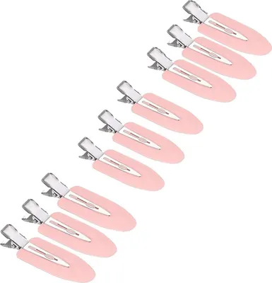 Image de 9 pinces à cheveux sans couture en noir, blanc, rose