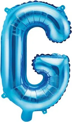 Obrázok produktu pre Fóliový balón písmeno "G", 35 cm, modrý (1 balenie / 50 kusov)