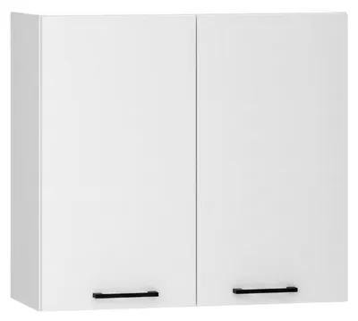 Produktbild von Küchenhängeschrank 80 cm - Weiß glänzend - Modulküche - Soft-Close-System - Küchenschrank