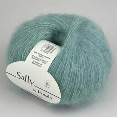 Productafbeelding van Sally van Permin – Pluizige alpaca, superfijne wol, katoen en merinowol (175m/50g) (kleur: Atlantida)