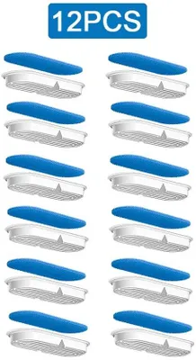 Image de Filtres pour fontaine à eau pour chat - Lot de 12 pièces - Filtre à charbon actif de rechange pour FT666 - Accessoire pour fontaine à eau automatique pour animaux de compagnie - bleu et blanc