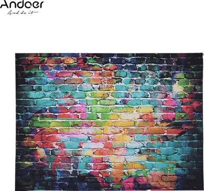 Produktbild von Andoer 1,5 * 2,1 m / 5 * 6.9ft Fotografie-Hintergrund-Hintergrund Digital gedruckte Bunte Gekritzel Gekritzel Mauer-Muster fuer Kind-Kind-Baby-Newborn Portrait Studio Fotografie