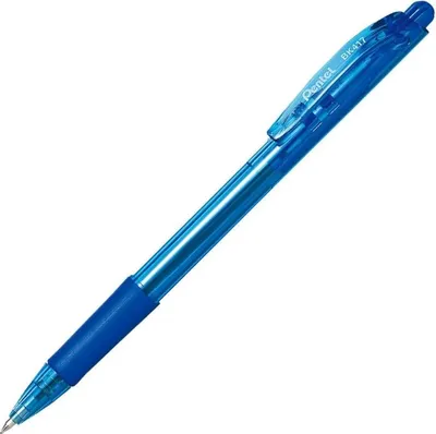 Produktbild von Kugelschreiber "BK417", blau, 0,35 mm, Quetschmechanik, PENTEL BK417-C