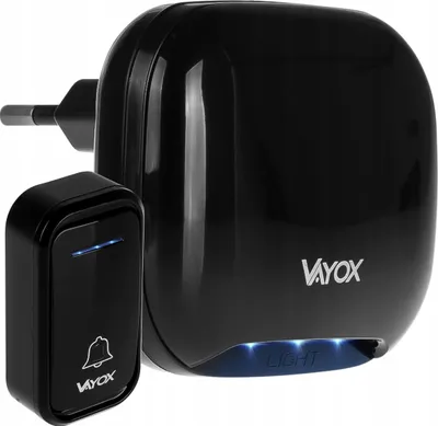 Zdjęcie produktu dla Vayox Dzwonek Bezprzewodowy VA0286 | 38 Dźwięków | 130m | max 85dB | Czarny