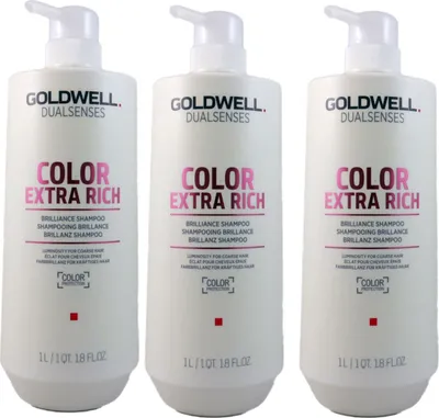 Obrázok produktu pre Goldwell Dualsenses Color Extra Rich 3 x 1000 ml Šampón Brilliance na farbené vlasy
