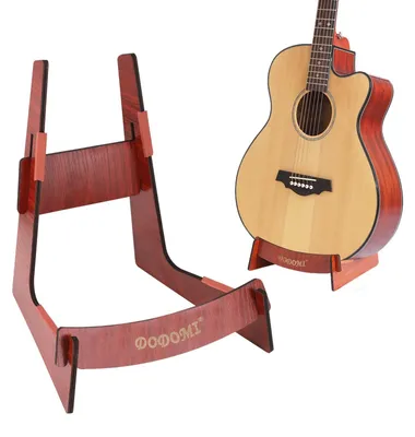 Zdjęcie produktu dla Stojak na gitary z drewna dla gitar akustycznych i elektrycznych