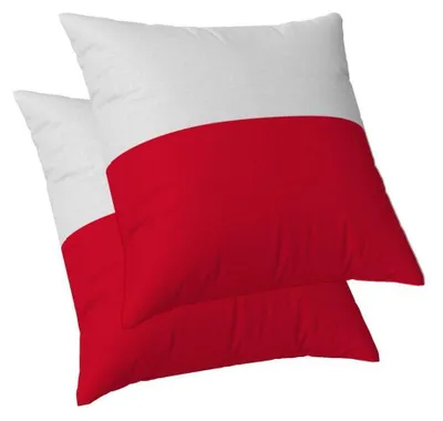 Immagine prodotto di Cuscino decorativo con motivo della bandiera polacca, 60x60 cm, set da 2, in poliestere