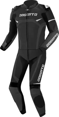 Produktbild von Bogotto Misano 2-Teiler Motorrad Lederkombi, schwarz/grau, 54