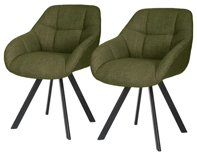 Produktbild von home24 Polsterstuhl 2er-Set - Metall / Textil