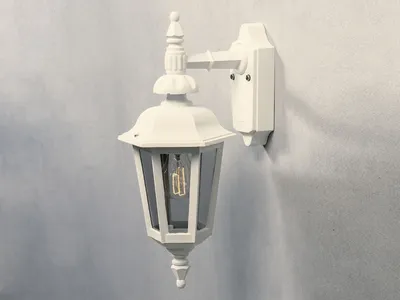 Produktbild von LED Außenwandleuchte, Außenwandlaterne Landhausstil, Fassadenbeleuchtung Weiß