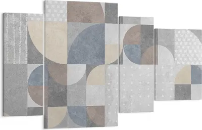 Produktbild von Bild auf Leinwand - Leinwandbild - 4 Teile - Geometrie Kunst Stein - 120x70cm - Wand Bild - Wanddeko - Wandbilder - Leinwanddruck - Bilder - Wanddekoration - Leinwand bilder - Wandbild - DL120x70-4621