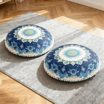 Zdjęcie produktu dla Elzusha - Zestaw 2 ergonomicznych poduszek do medytacji, idealnych do jogi