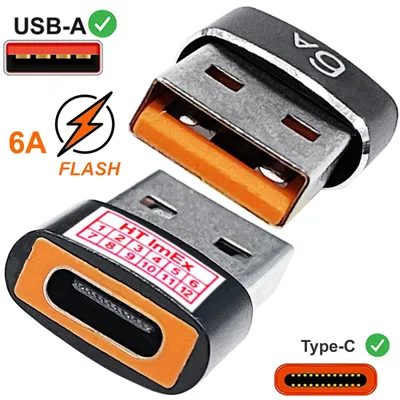 Produktbild von USB-A 3.0 auf USB-C 3.1 Stick OTG Adapter Max.6A: Konverter Stecker von Typ A auf C