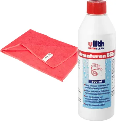 Produktbild von tecuro Armaturen Blitz, 500 ml Flasche - schonender Reiniger inkl. Mikrofasertuch