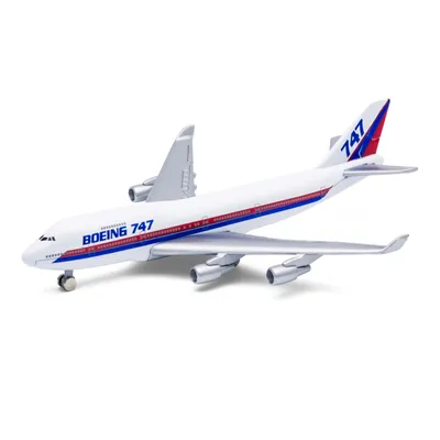 A model airplane is shown against a white background.