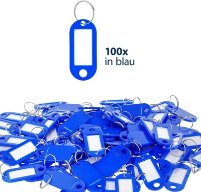Obrázek produktu pro WESTCOTT E-10652 00 WESTCOTT Schlüsselanhänger blau, 100 St.