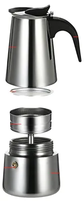 Produktbild von Espressomaschine, Edelstahl, Elektroherd, Silber