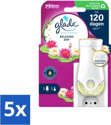Immagine prodotto di Glade - Portatabletta elettrica - Relaxing Zen - Confezione risparmio - 5 pezzi