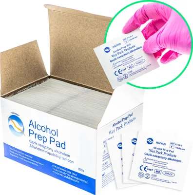 Obrázok produktu pre Jednorazové dezinfekčné tyčinky namočené v izopropylalkohole 11 x 9 cm