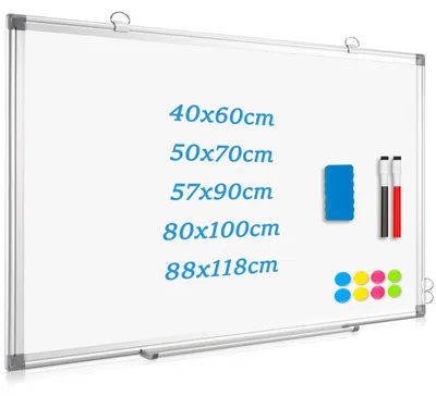 Produktbild von Magnetwand 40 x 60 cm, Aluminiumrahmen, Whiteboard, für Büro