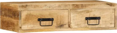 Image de Meuble TV mural 80x30x19 cm Bois de manguier rugueux