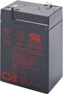 Productafbeelding van CSB GP645, loodaccu (VRLA), 6 V, zwart, 4500 mAh, ISO 9001, ISO 14001, 840 g