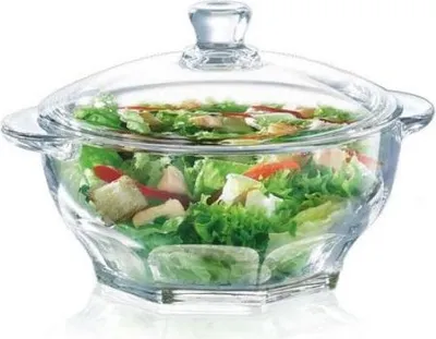 Produktbild von LUMINARC Suppenterrine Glas 1,5 L, transparent, mit Deckel, spülmaschinen- & mikrowellengeeignet, für heiße & kalte Speisen, hält Speisen frisch.