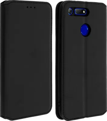 Image de Avizar, coque en similicuir Classic Edition pour Honor View 20, noire