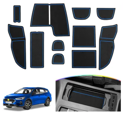 Productafbeelding van Antislip rubbermatten voor auto, blauw