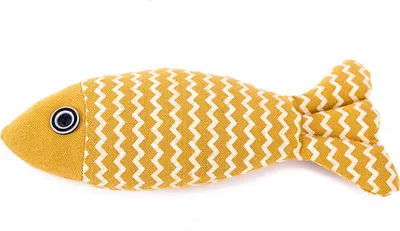 Produktbild von Sackleinenfisch-Katzenminze-Katzenspielzeug, bissfest, erregt Aufmerksamkeit, Multifunktionsspielzeug für Liebhaber