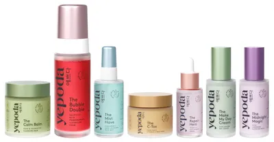 7-teiliges Hautpflegeset mit Reinigern, Serum, Maske & Cremes