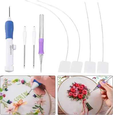 Produktbild von Set für DIY-Stickerei mit Stanznadel, Nähwerkzeug für Anfänger