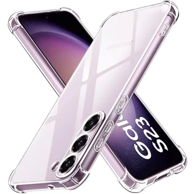 Produktbild von Für Samsung Galaxy S23 Silikon Hülle Transparent Handy Kamera Schutz Hülle Case