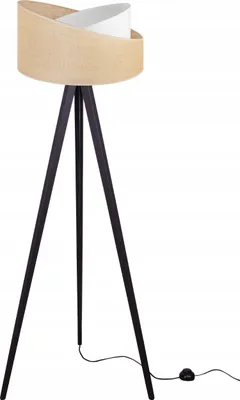 Obrázek produktu pro Třínohá stojací lampa, dřevo, juta, stínidlo, 45 cm