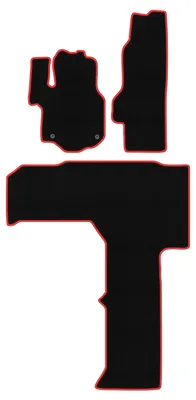Immagine prodotto di Tappetini in velluto Nero/Rosso per VW Grand California 2019- Set 4 pezzi