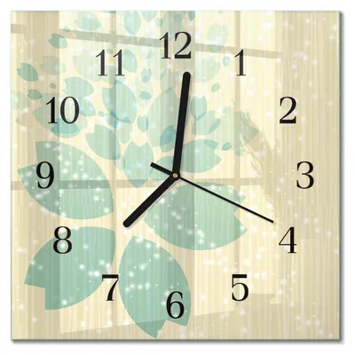 Produktbild von Tulup Glasuhr Wanduhr Küchenuhr Echt-Glas 30x30 cm Modern Dekorativ Geräuschlos Schwarzen Zeigern - Abstraktion